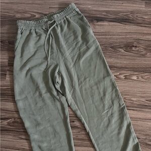 H&M Olive Green Drawstring Sweatpants